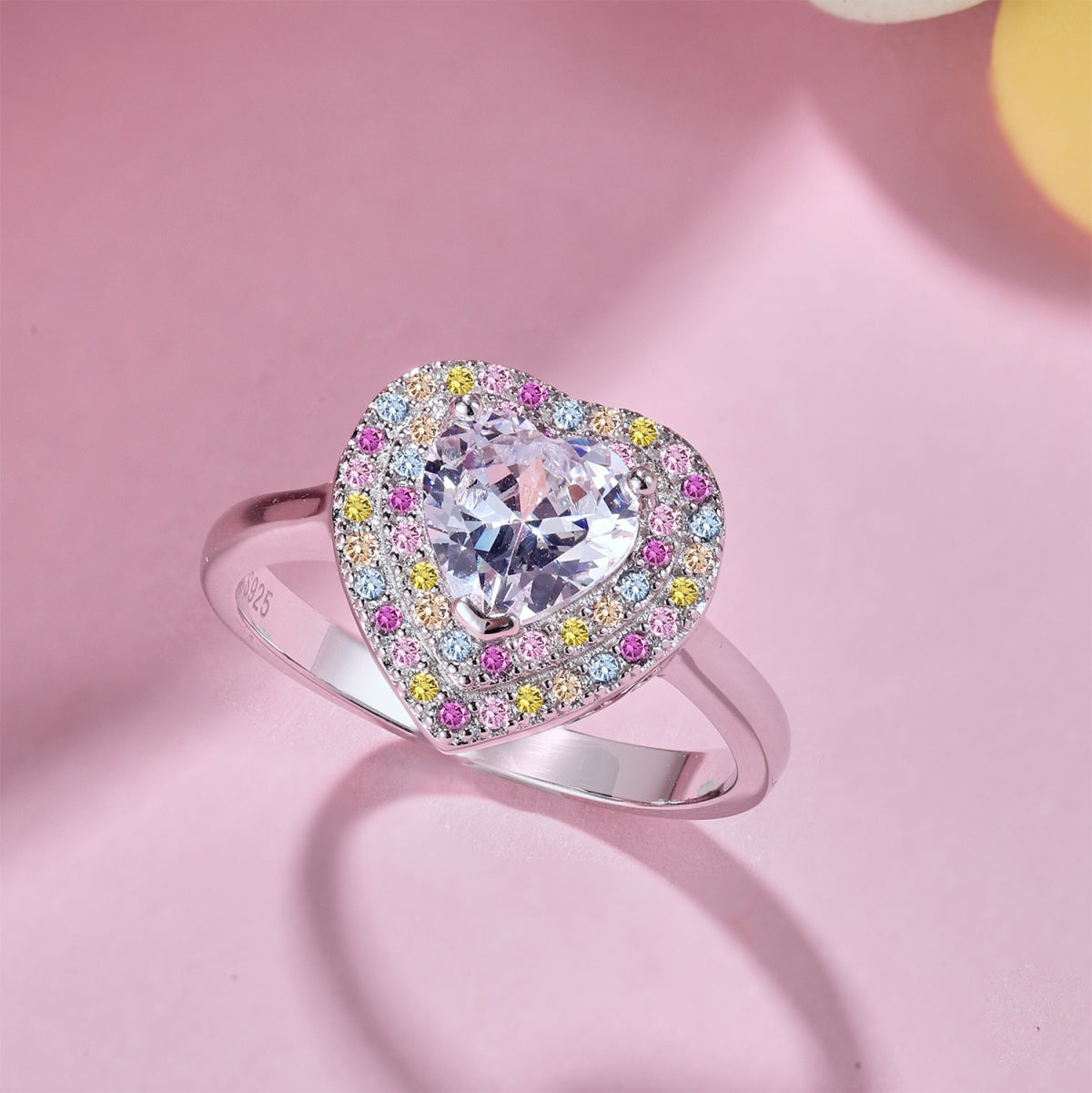 [Olivia Jewelry]Delicate Ebullient Heart Shape Wedding Ring