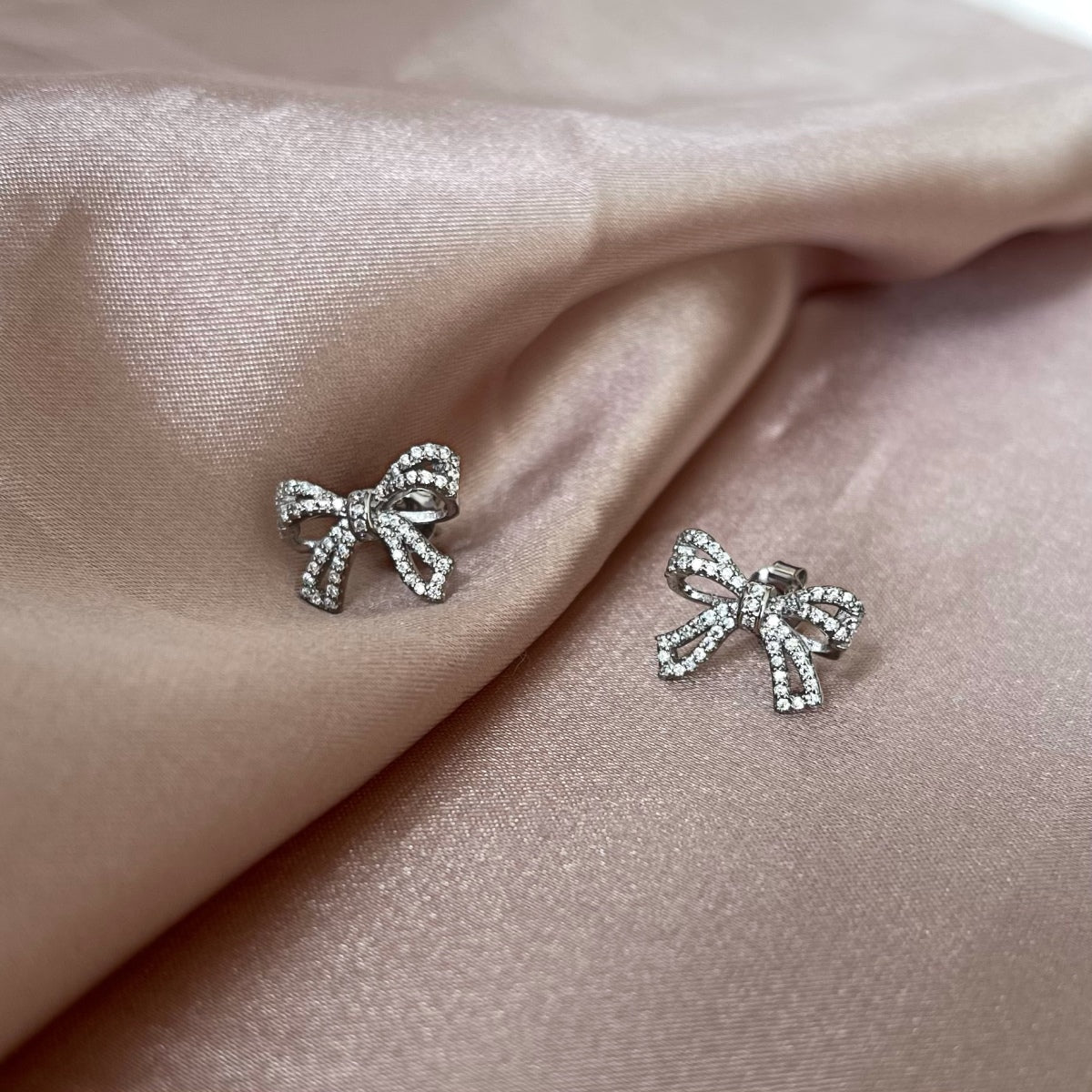[Olivia Jewelry]Dainty Bow Shape Earrings