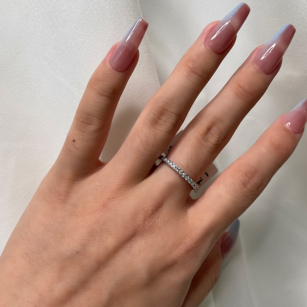 [Olivia Jewelry]Delicate Sparkling Round Cut Daily Ring