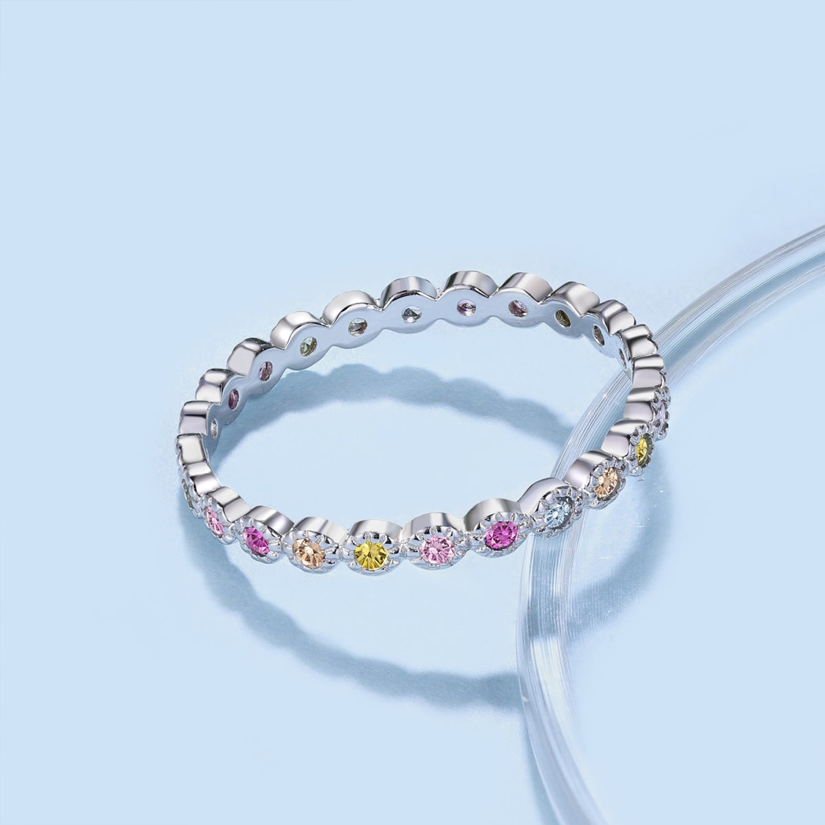 [Olivia Jewelry]Radiant Sparkling Round Cut Daily Ring