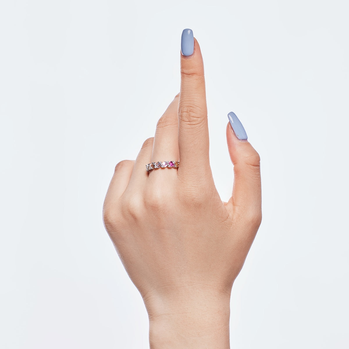 [Olivia Jewelry]Delicate Vibrant Emerald Cut Daily Ring