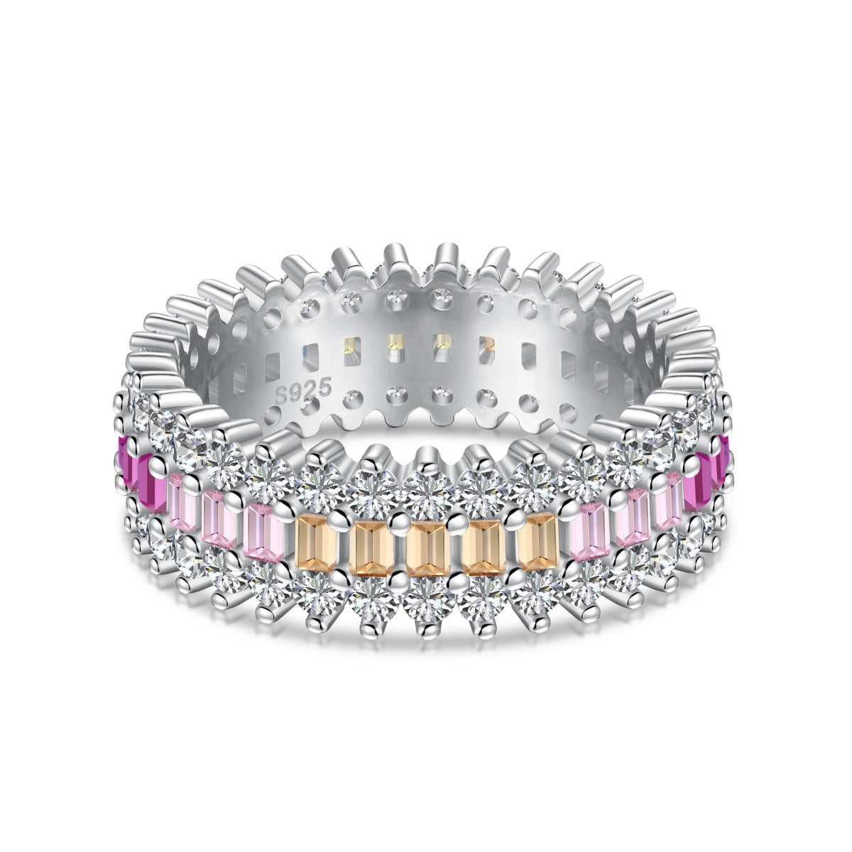 [Olivia Jewelry]Ornate Colorful Radiant Cut Daily Ring