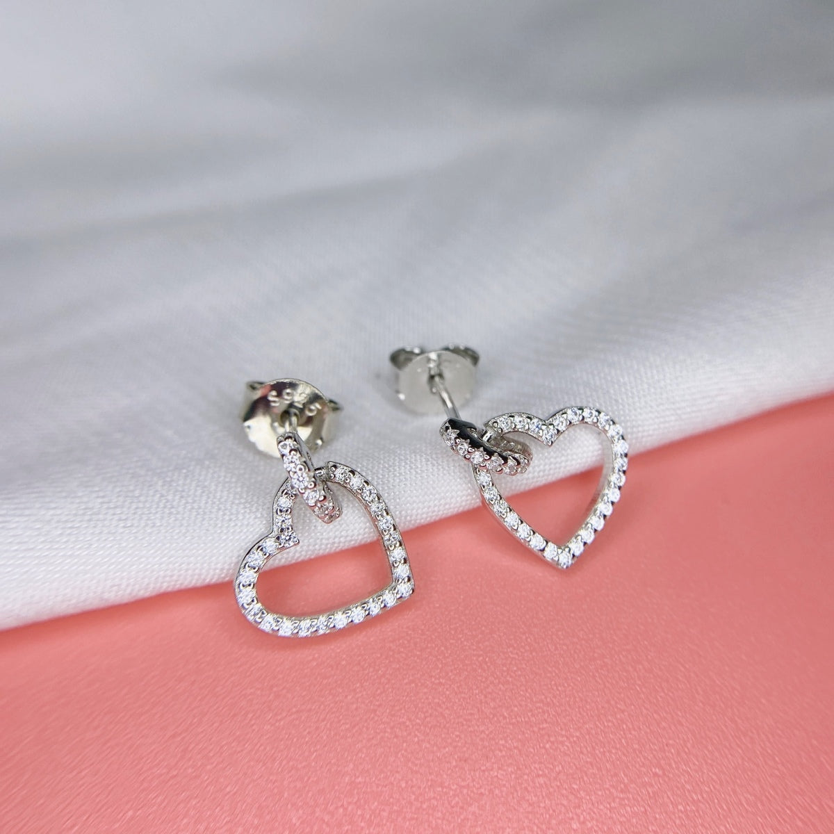 [Olivia Jewelry]Dainty Heart Shape Earrings
