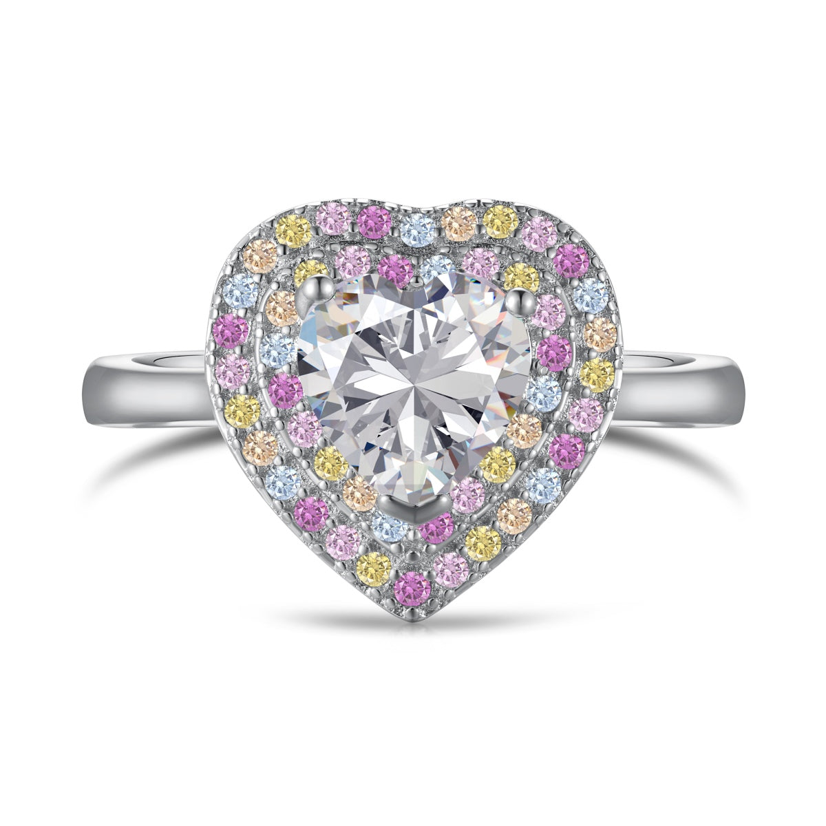 [Olivia Jewelry]Delicate Ebullient Heart Shape Wedding Ring