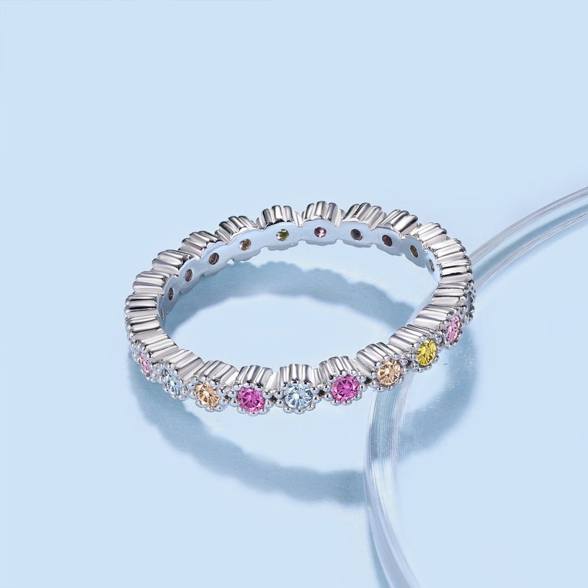 [Olivia Jewelry]Unique Scintillating Round Cut Daily Ring