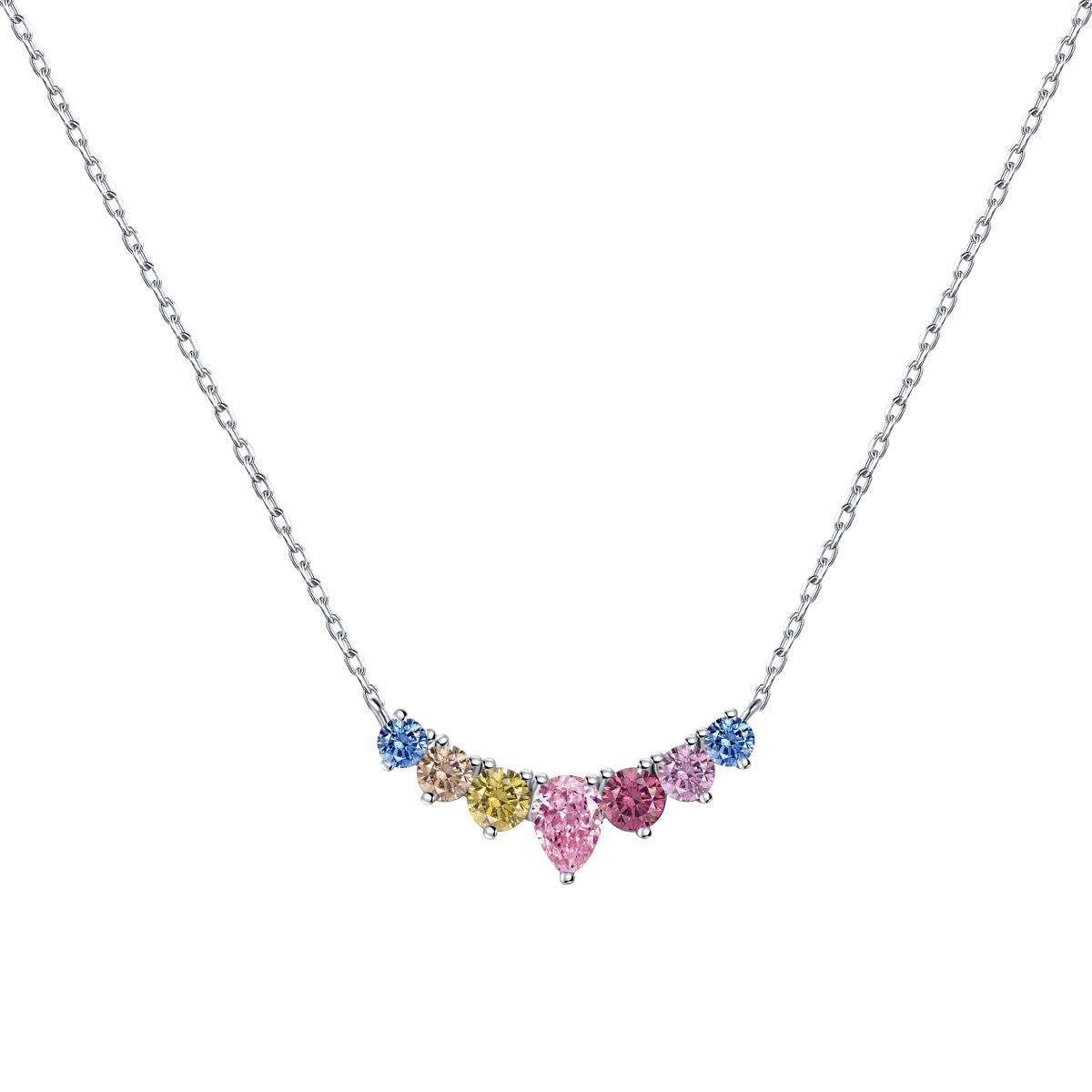 [Olivia Jewelry]Dainty Colorful Heart Necklace