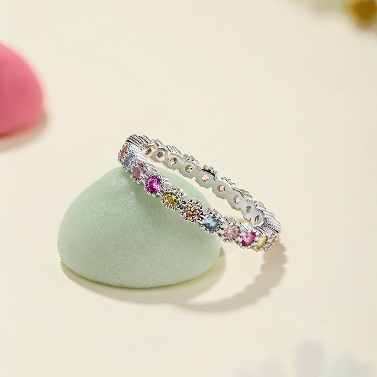 [Olivia Jewelry]Exquisite Colorful Round Cut Party Ring