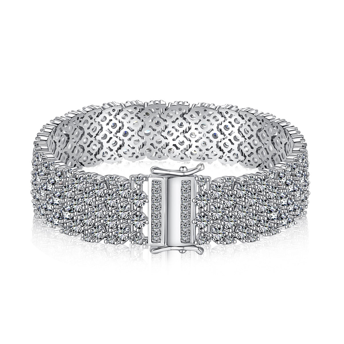 [Olivia Jewelry]Ornate Elegant Round Cut Party Bracelet