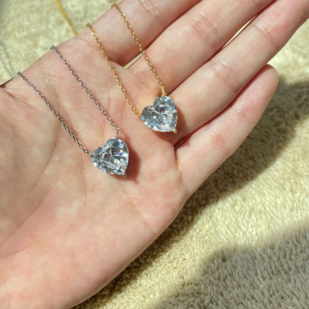 [Olivia Jewelry]6.0 carat Radiant Heart Shape Necklace