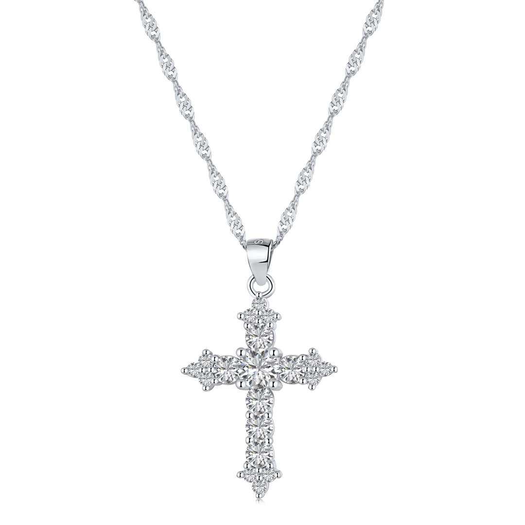 [Olivia Jewelry]Delicate Cross Shape Necklace