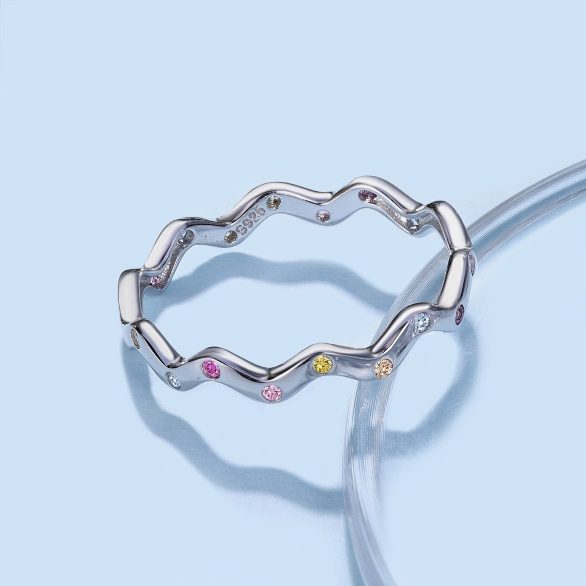 [Olivia Jewelry]Ornate Vibrant Round Cut Daily Ring