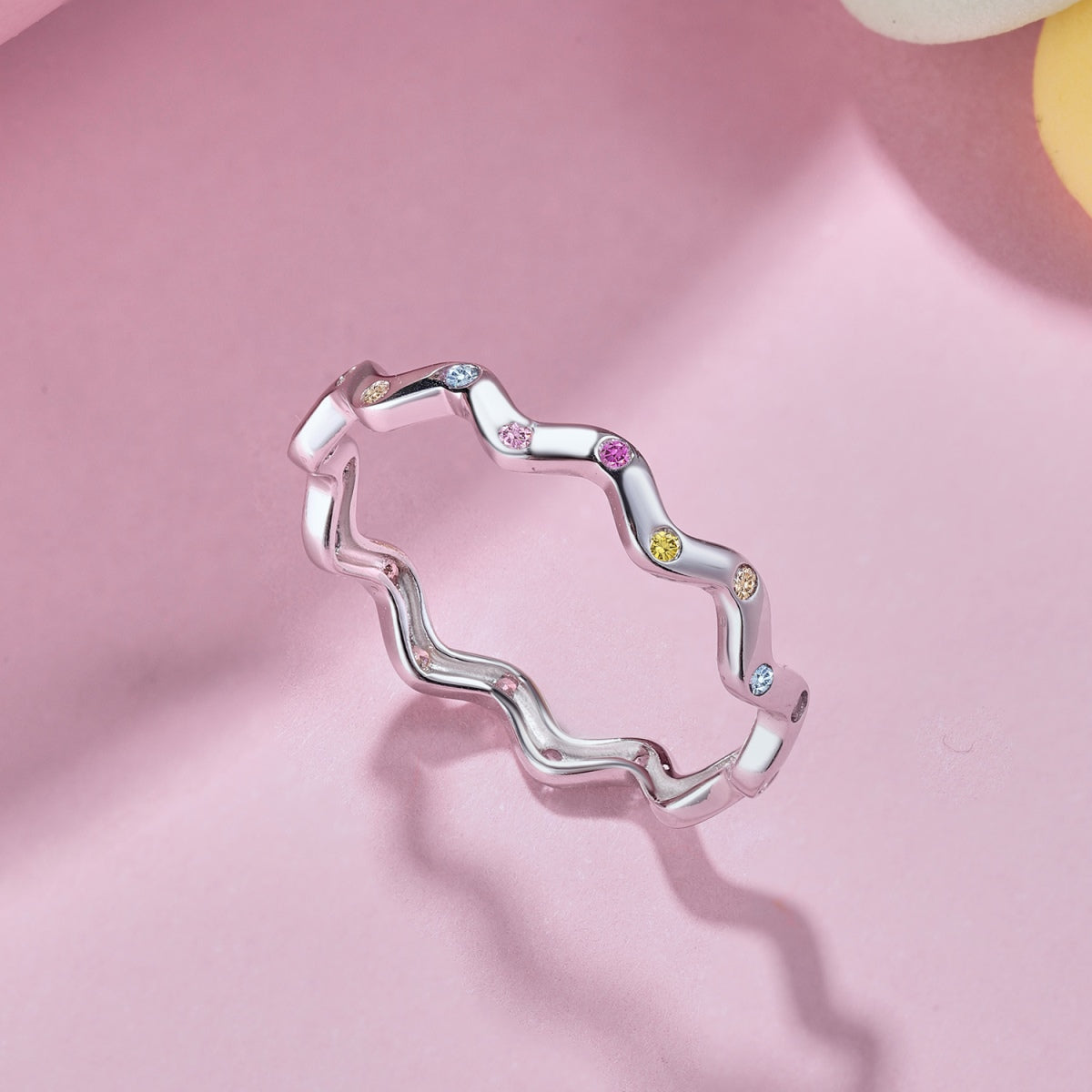 [Olivia Jewelry]Ornate Vibrant Round Cut Daily Ring