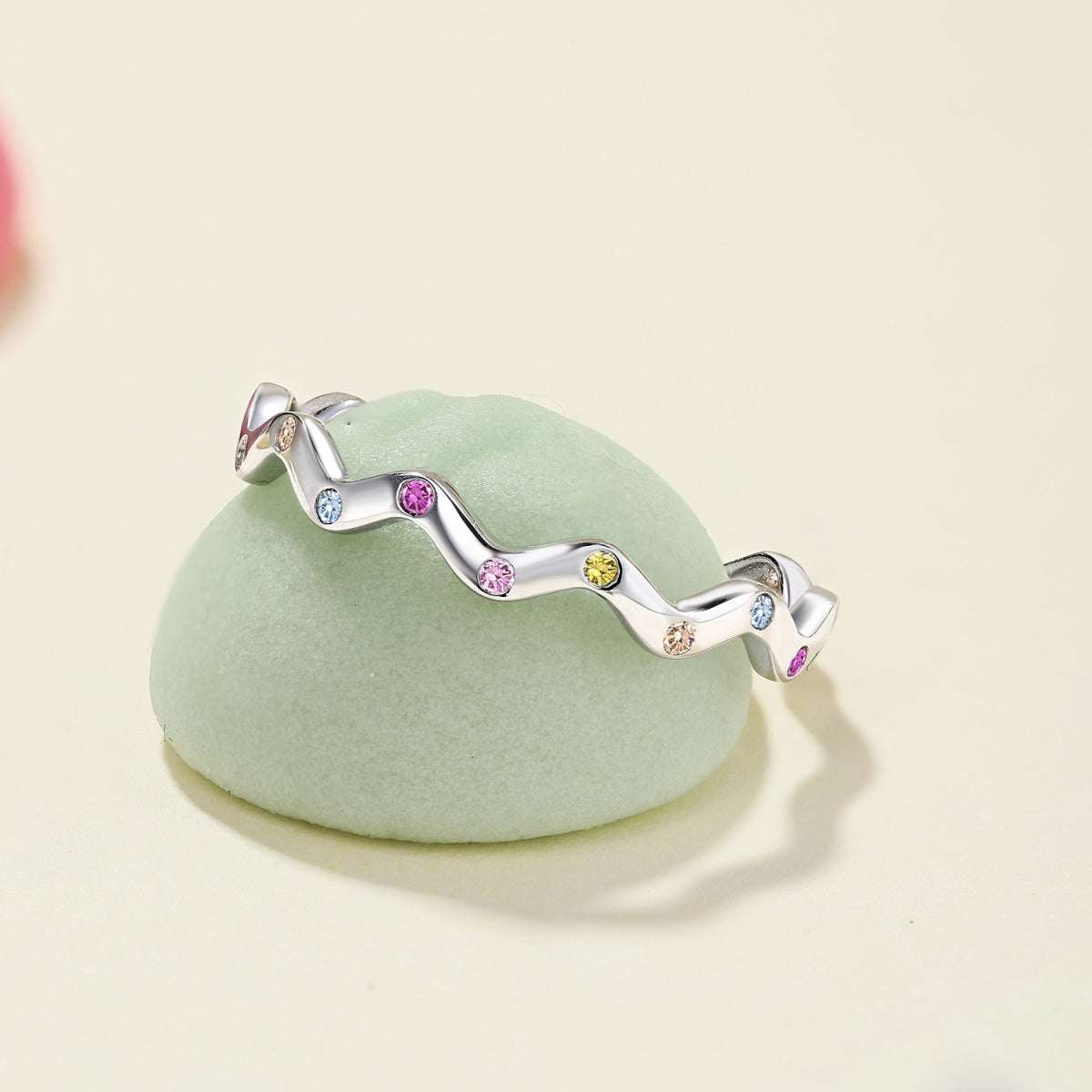 [Olivia Jewelry]Ornate Vibrant Round Cut Daily Ring