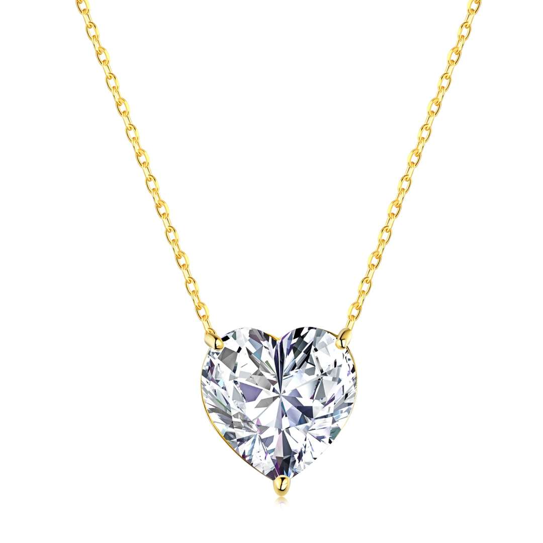 [Olivia Jewelry]6.0 carat Radiant Heart Shape Necklace