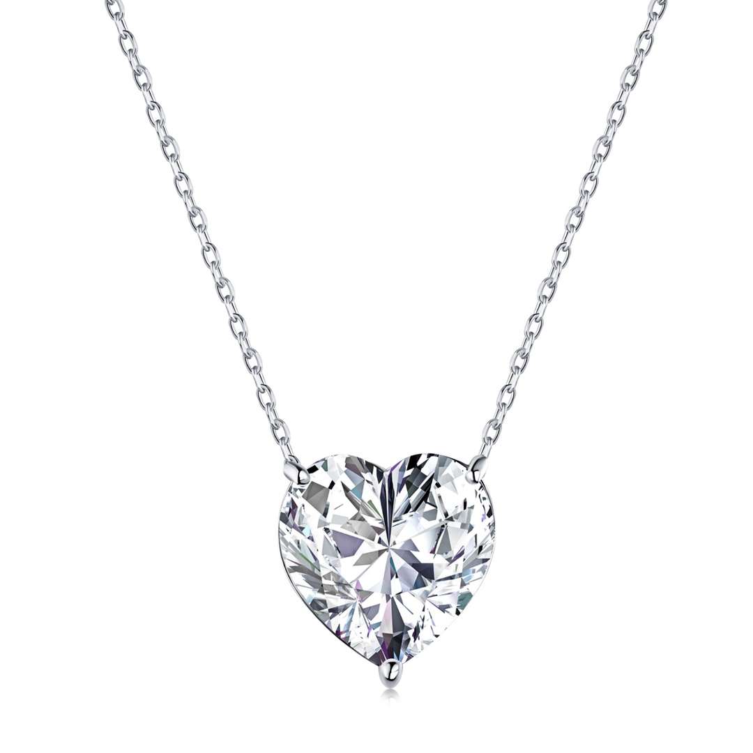 [Olivia Jewelry]6.0 carat Radiant Heart Shape Necklace