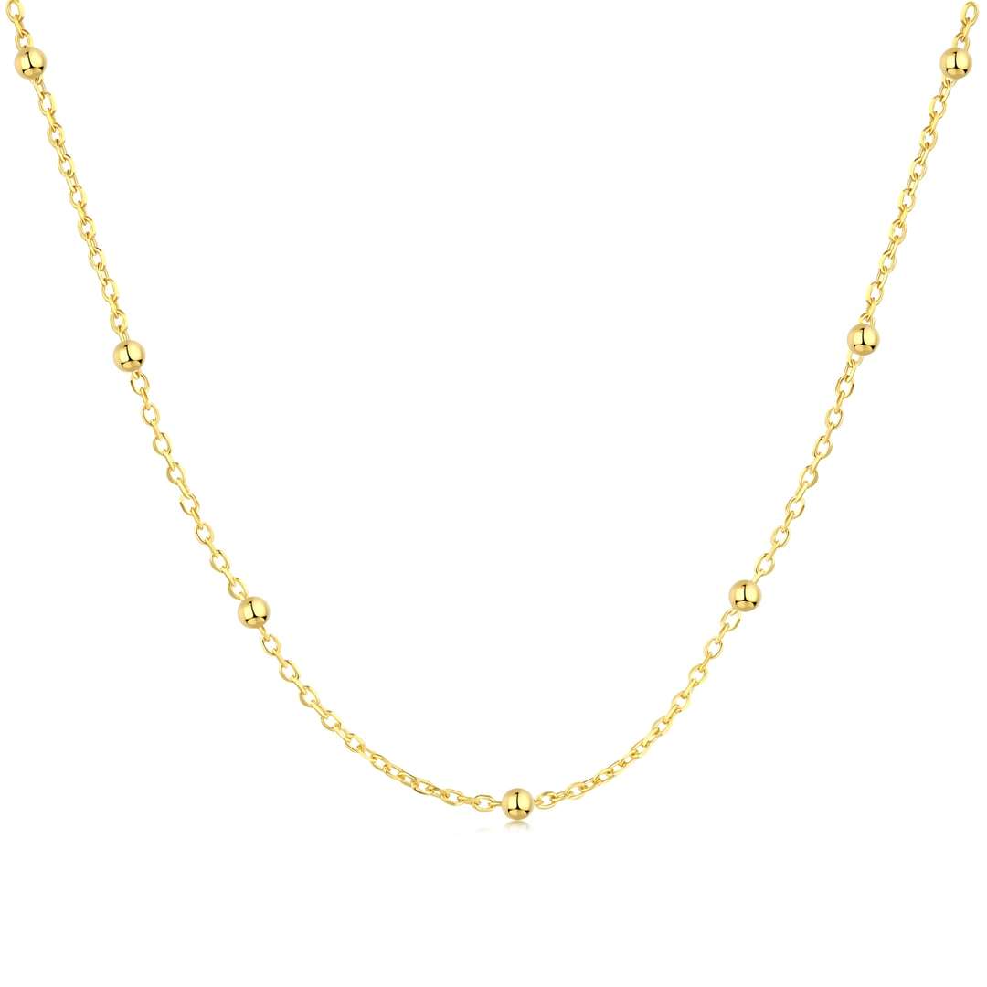[Olivia Jewelry]Small Bead Clavicle Chain Simple Necklace