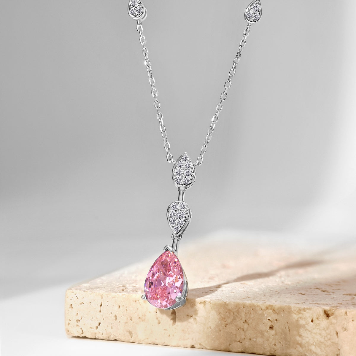 [Olivia Jewelry]Dazzling Pear Cut Necklace