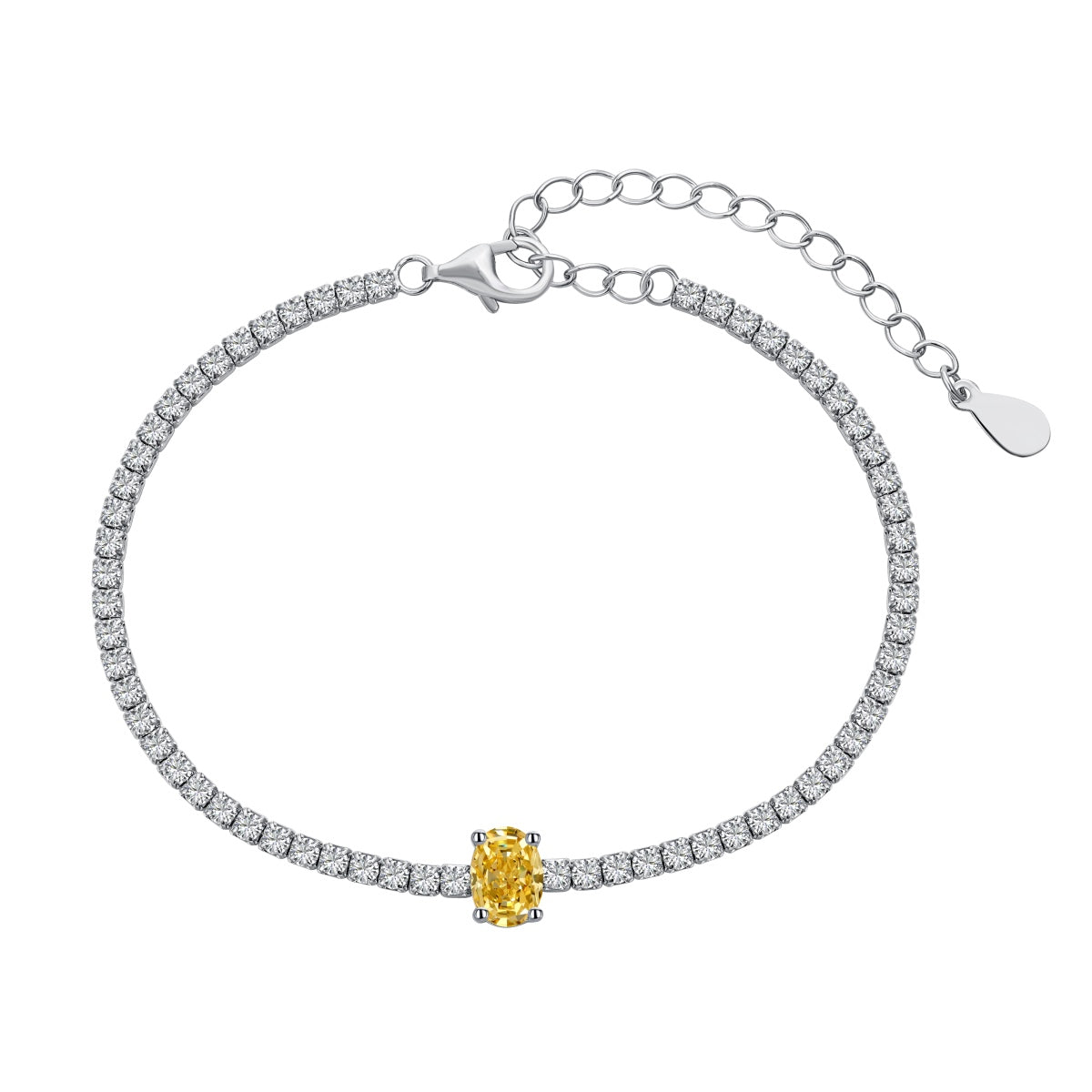 [Olivia Jewelry]0.75 Carat Exquisite Oval Cut Daily Bracelet