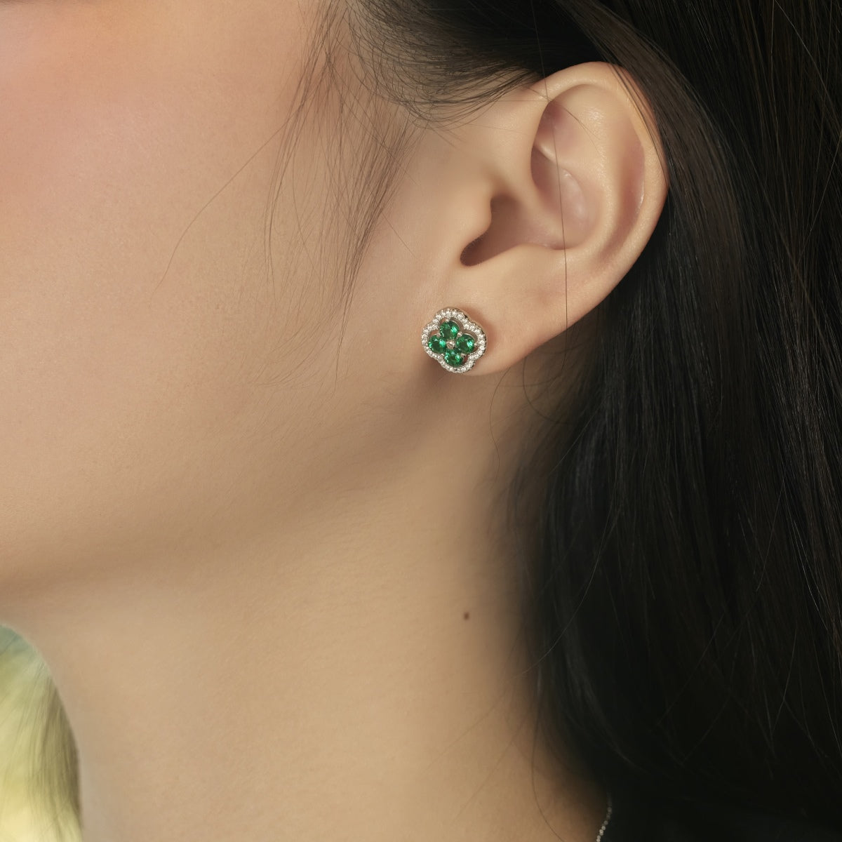 [Olivia Jewelry]Four-Leaf Clover Exquisite Earrings