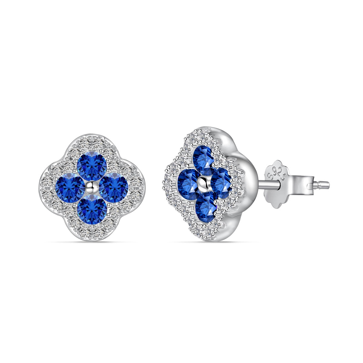 [Olivia Jewelry]Four-Leaf Clover Flower Shaped Earrings