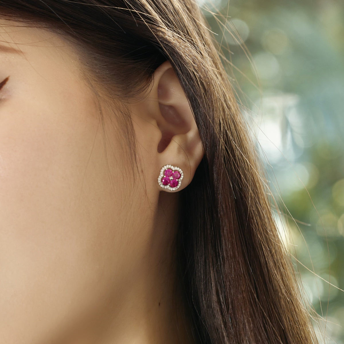 [Olivia Jewelry]Four-Leaf Clover Exquisite Earrings