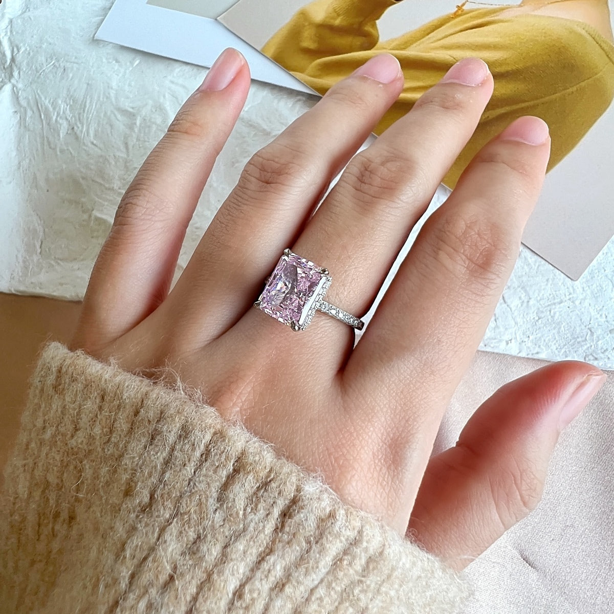 [Olivia Jewelry]4.0 Carat Luxurious Engagement Ring