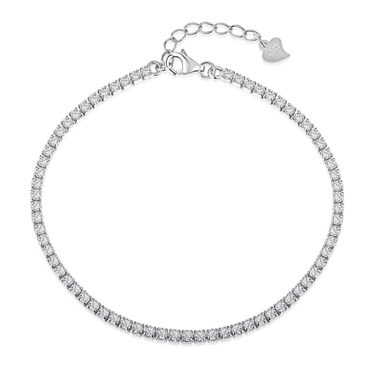 [Olivia Jewelry]Radiant Shinning Princess Cut Tennis Bracelet