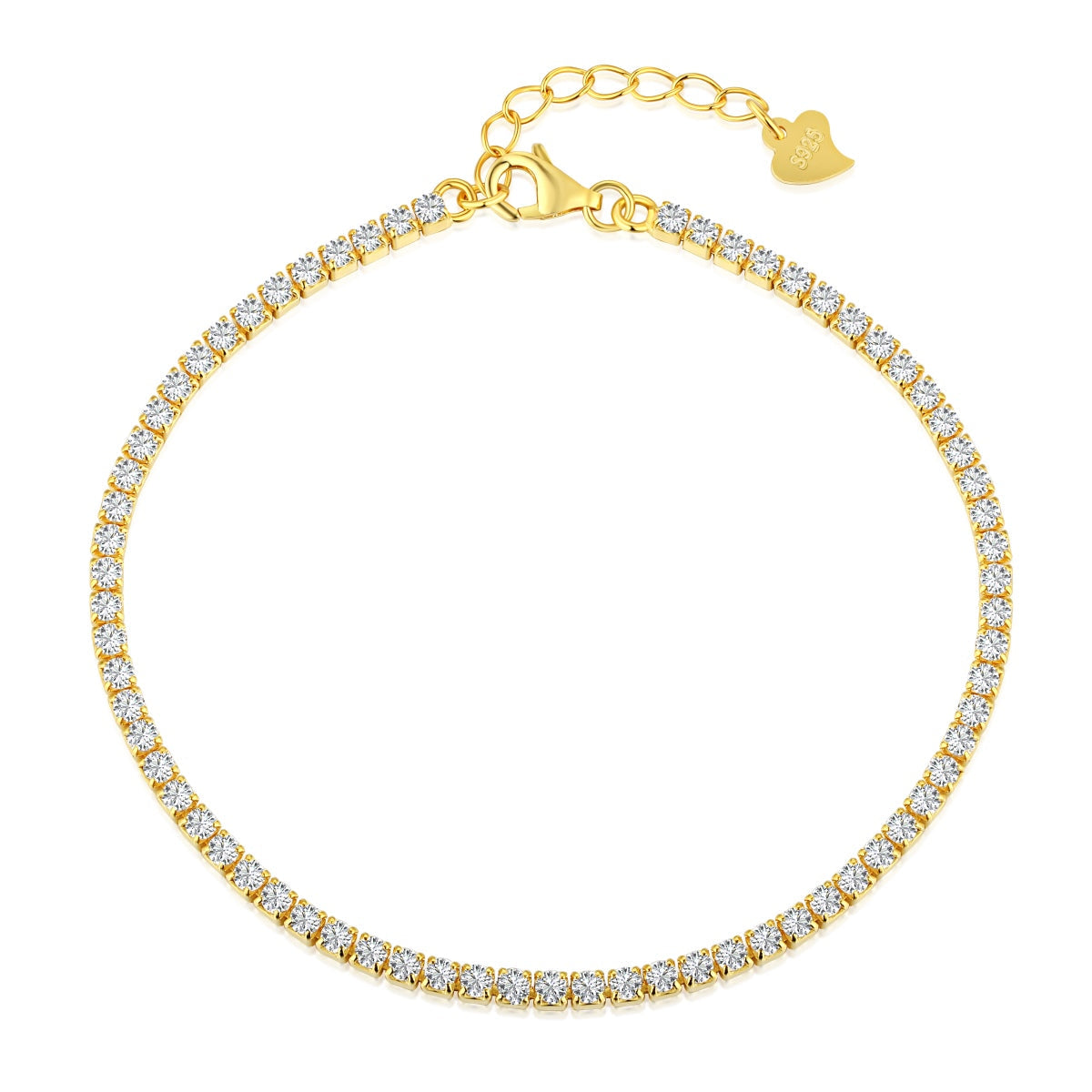 [Olivia Jewelry]Radiant Shinning Princess Cut Tennis Bracelet