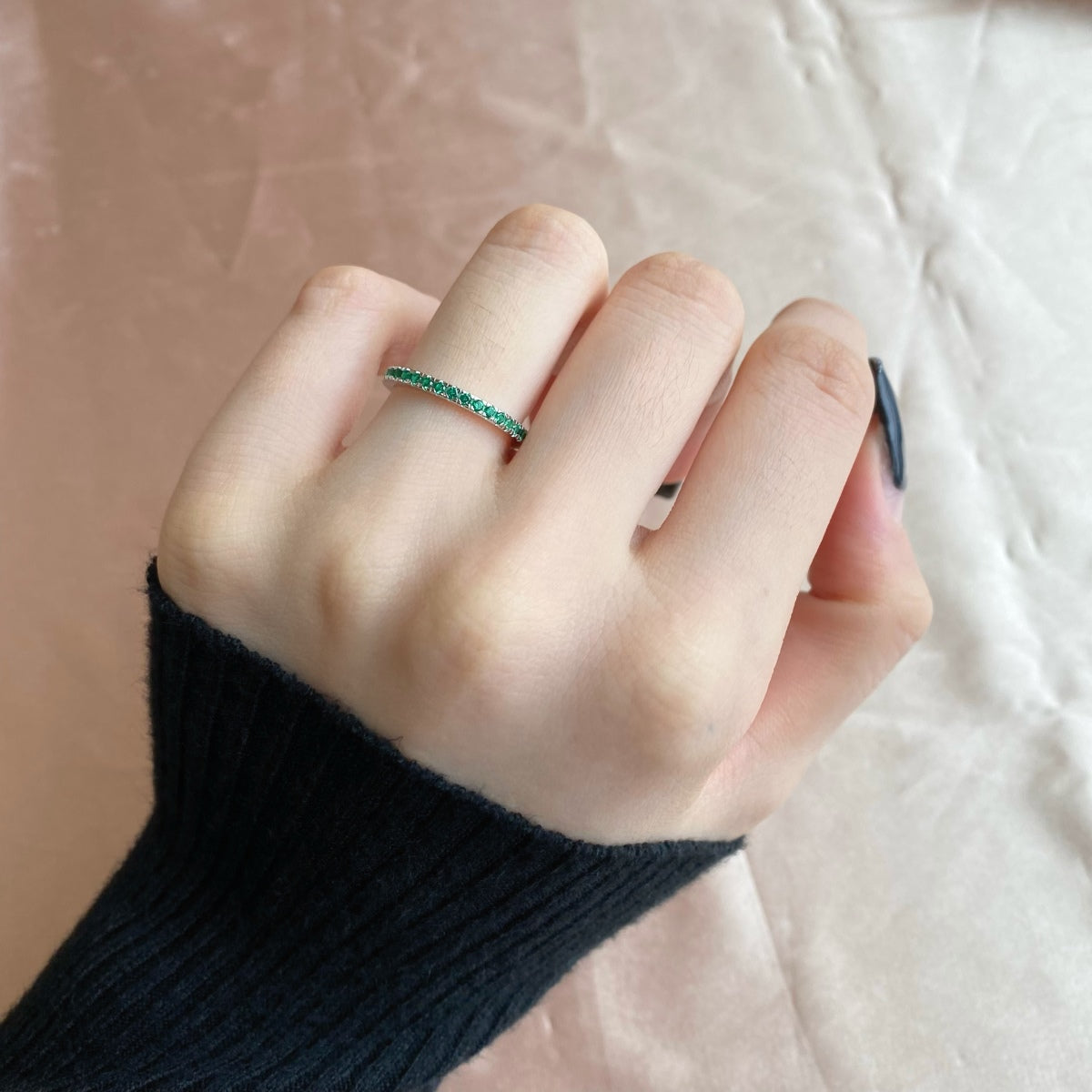 [Olivia Jewelry]Delicate Sparkling Round Cut Daily Ring