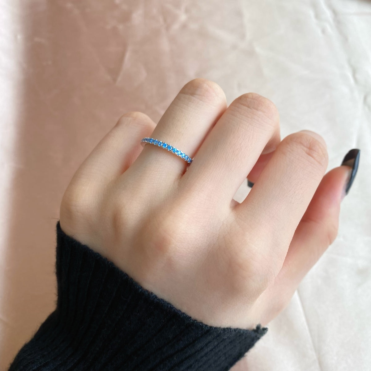 [Olivia Jewelry]Delicate Sparkling Round Cut Daily Ring