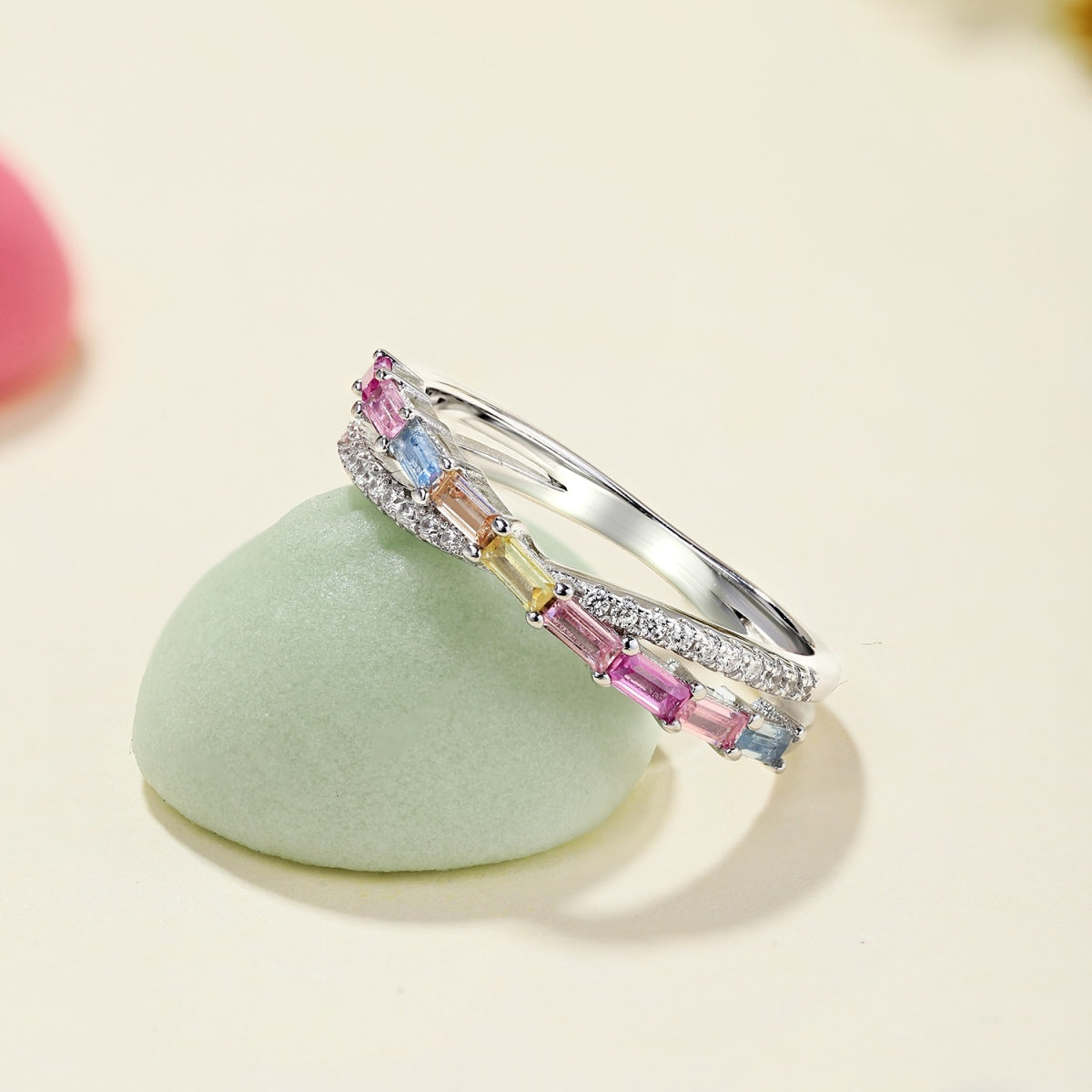 [Olivia Jewelry]Energetic Elegant Radiant Cut Party Ring