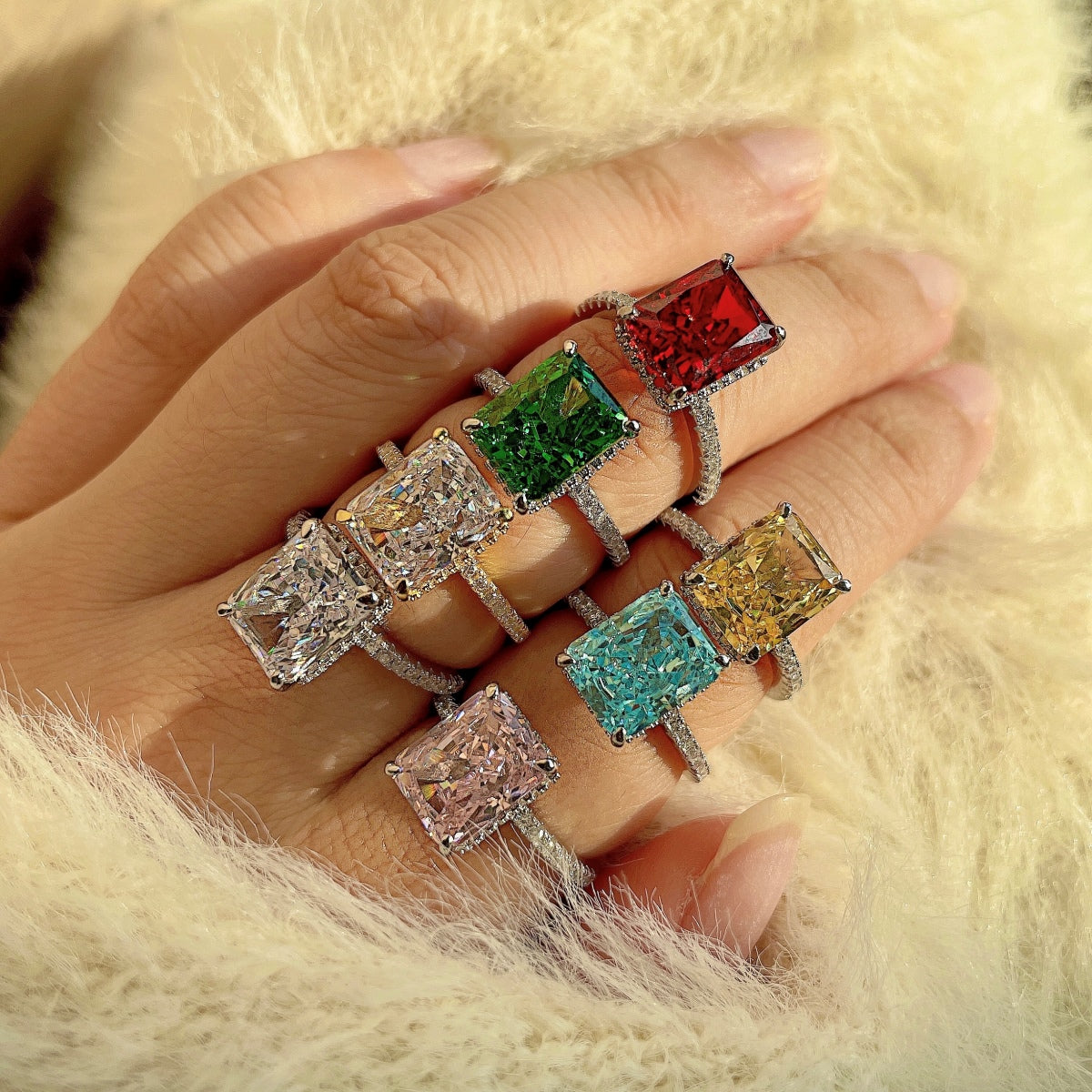 [Olivia Jewelry]4.0 Carat Luxurious Engagement Ring