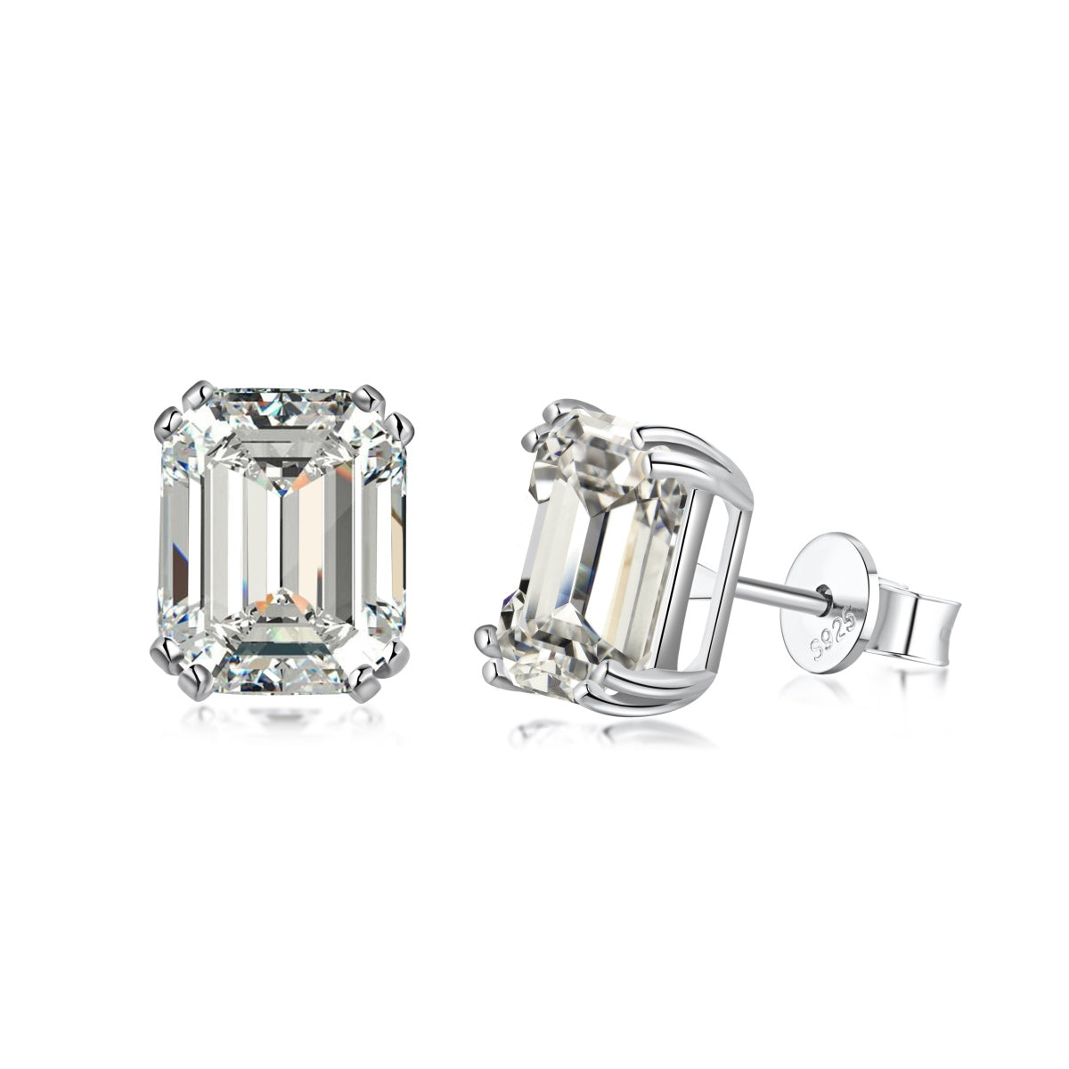 [Olivia Jewelry]Dazzling Square Shape Earrings