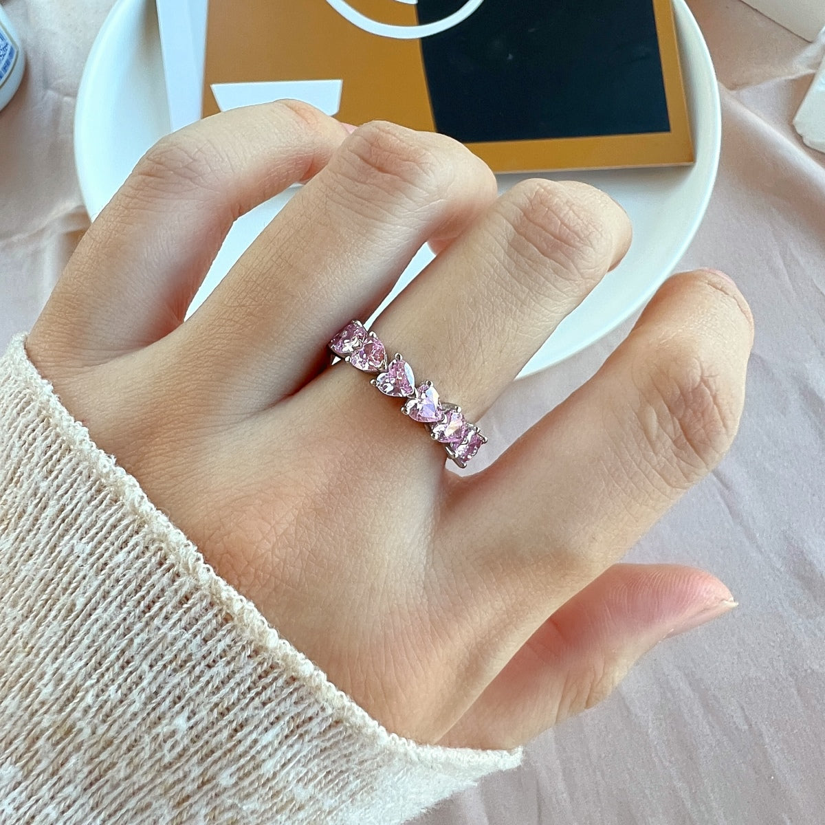 [Olivia Jewelry]0.25 Carat Radiant Romance Heart Cut Lover Ring