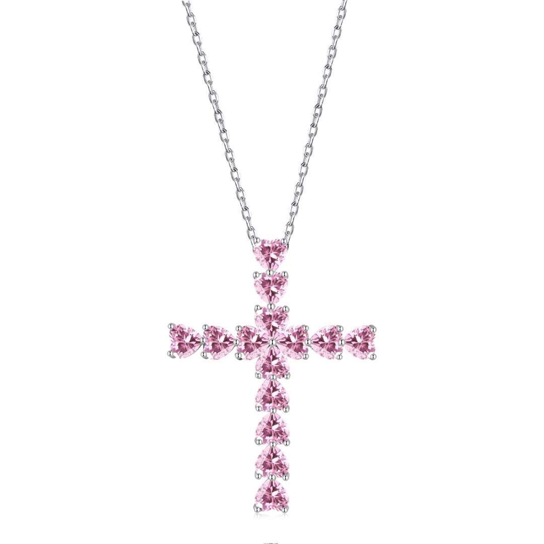 [Olivia Jewelry]Radiant Cross Shape Necklace