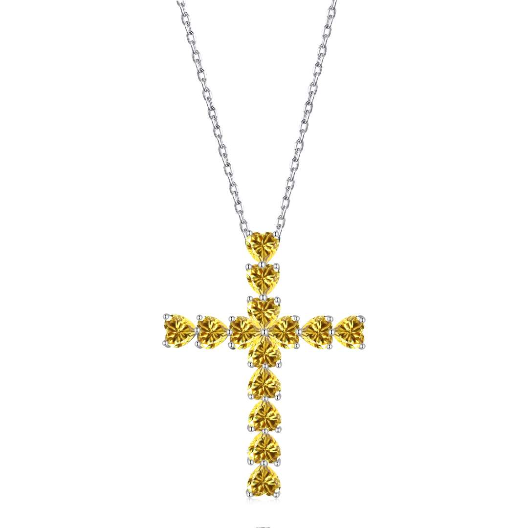 [Olivia Jewelry]Radiant Cross Shape Necklace