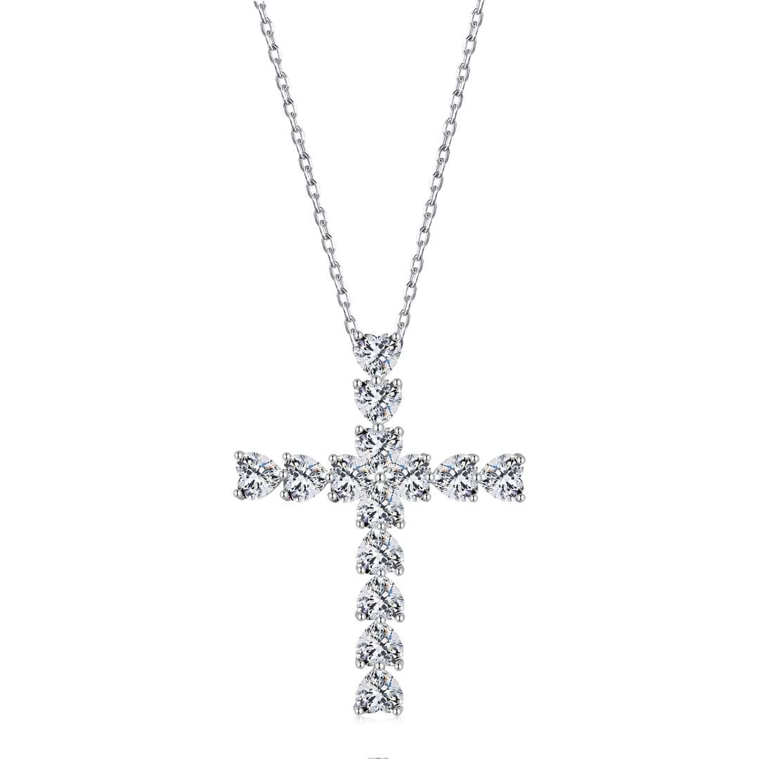 [Olivia Jewelry]Radiant Cross Shape Necklace