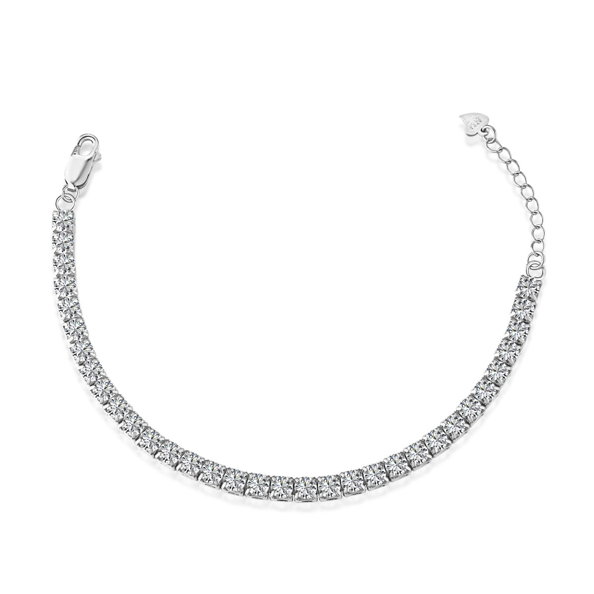 [Olivia Jewelry]Sparkling Radiant Princess Cut Tennis Bracelet