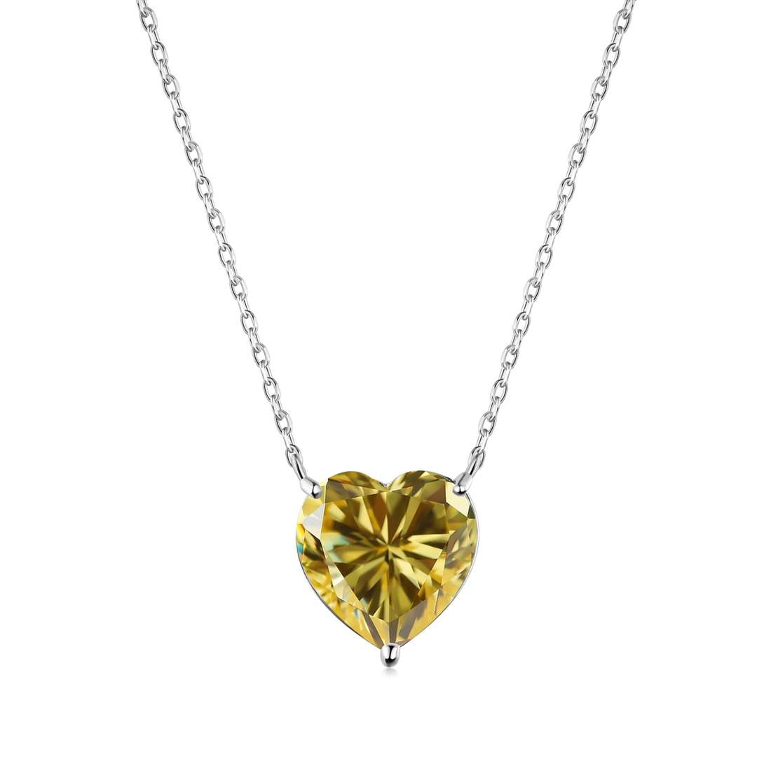 [Olivia Jewelry]6.0 carat Radiant Heart Shape Necklace