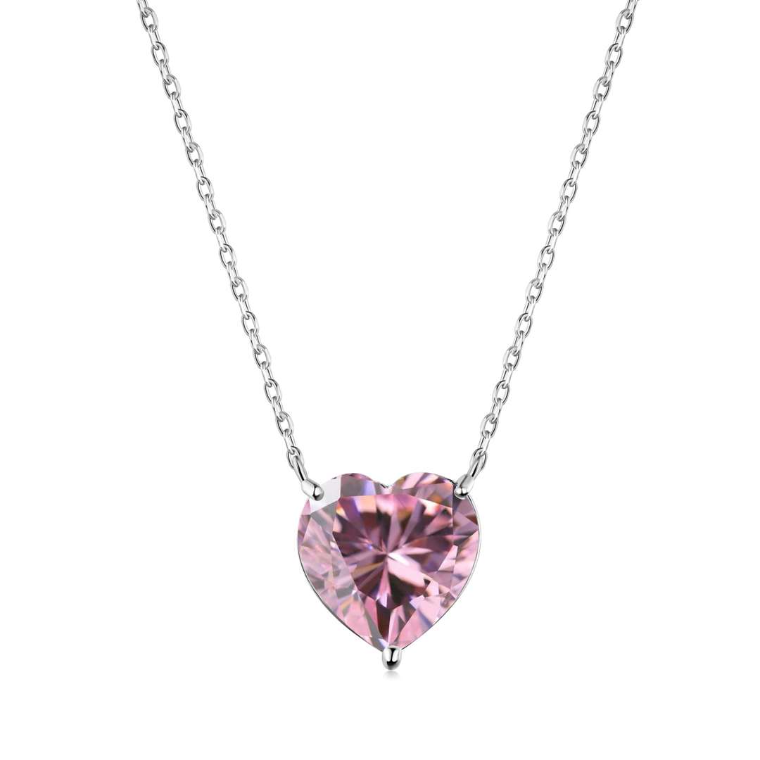 [Olivia Jewelry]6.0 carat Radiant Heart Shape Necklace