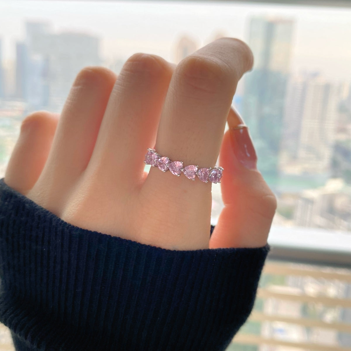 [Olivia Jewelry]0.25 Carat Radiant Romance Heart Cut Lover Ring