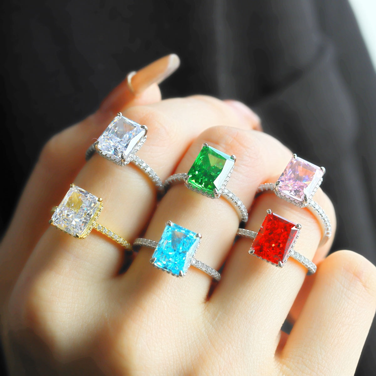 [Olivia Jewelry]4.0 Carat Luxurious Engagement Ring