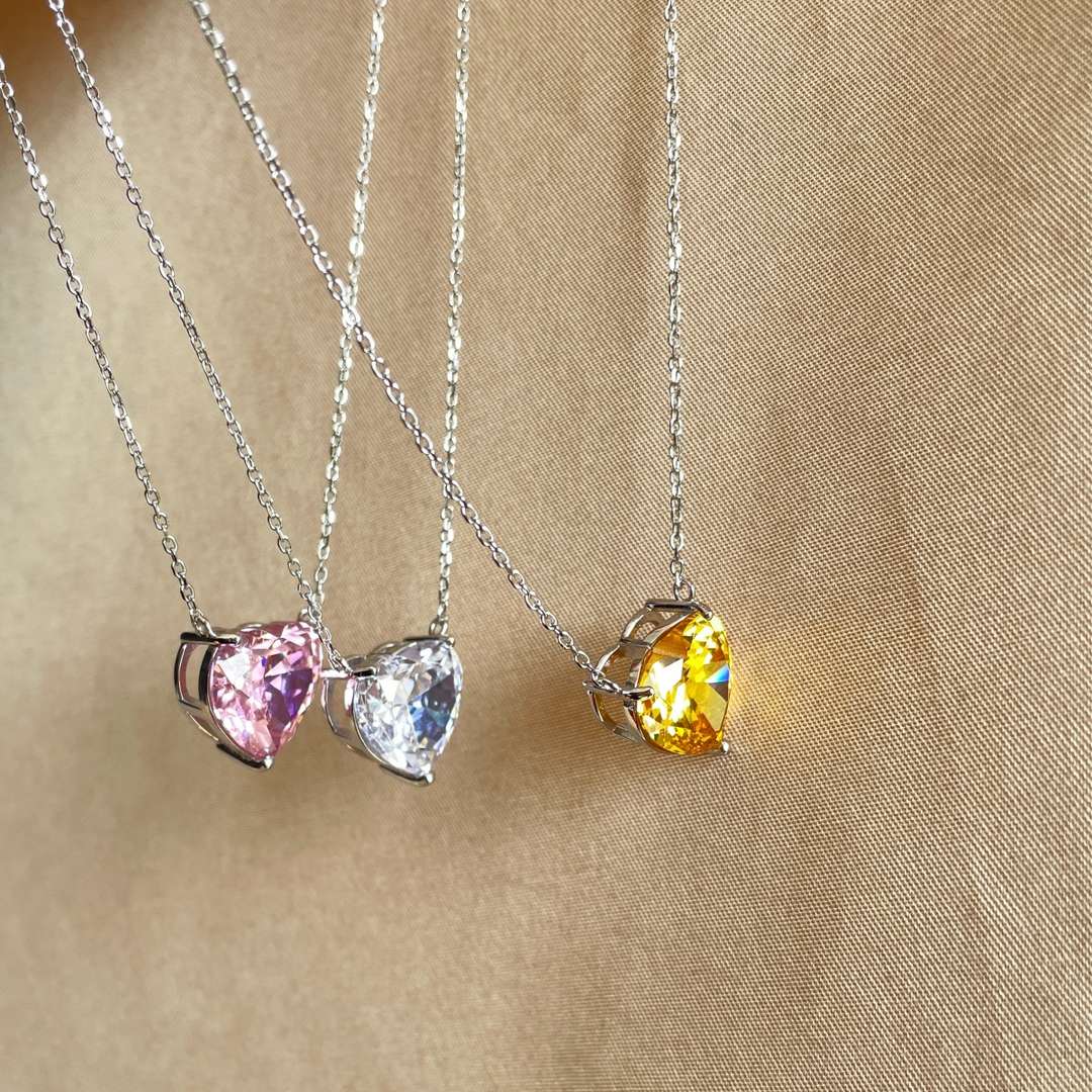 [Olivia Jewelry]6.0 carat Radiant Heart Shape Necklace