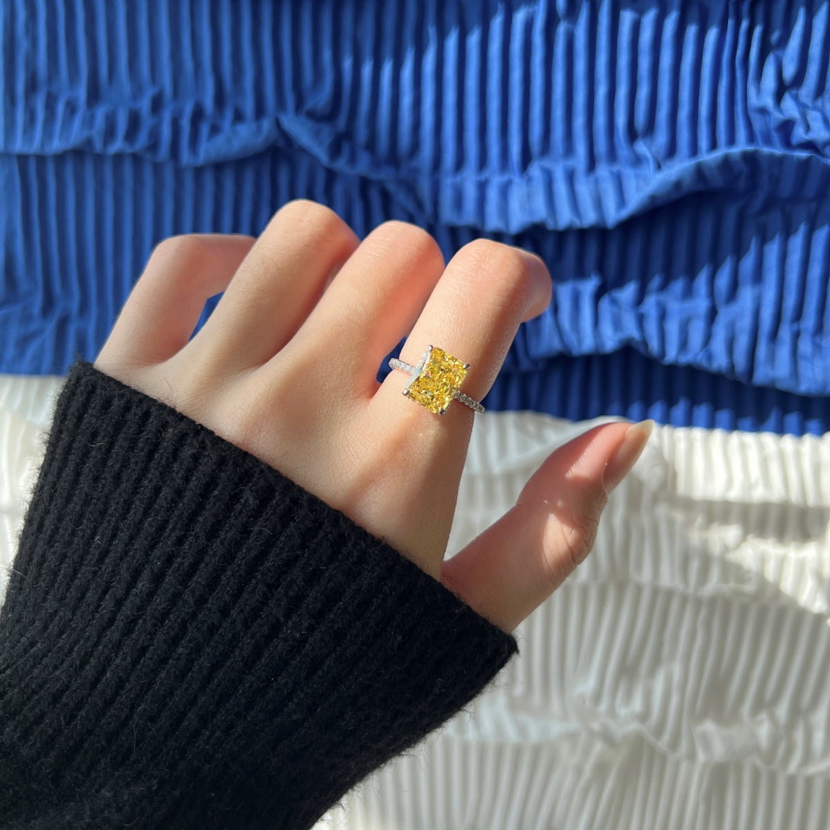 [Olivia Jewelry]4.0 Carat Luxurious Engagement Ring