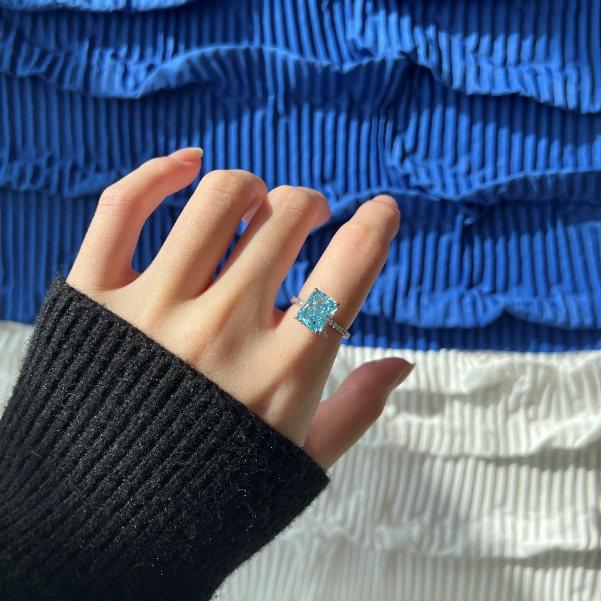 [Olivia Jewelry]4.0 Carat Luxurious Engagement Ring