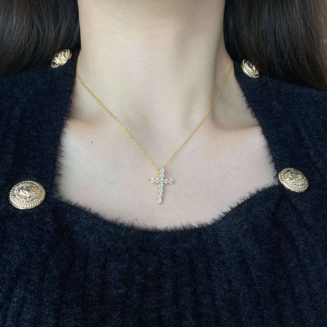 [Olivia Jewelry]Unique Cross Shape Necklace