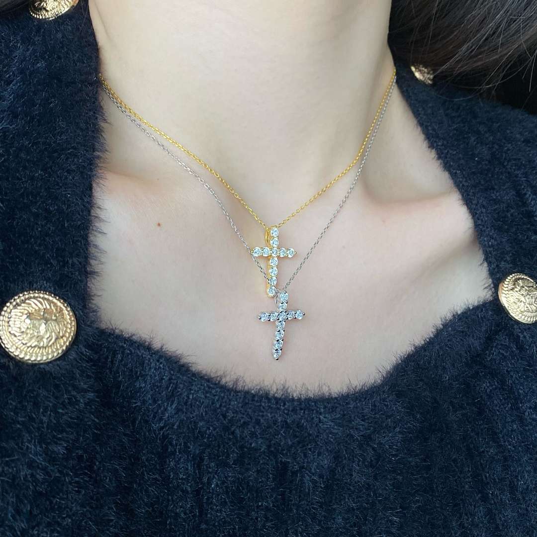 [Olivia Jewelry]Unique Cross Shape Necklace