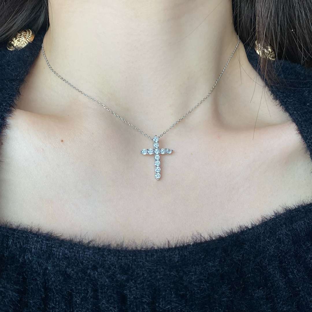 [Olivia Jewelry]Unique Cross Shape Necklace