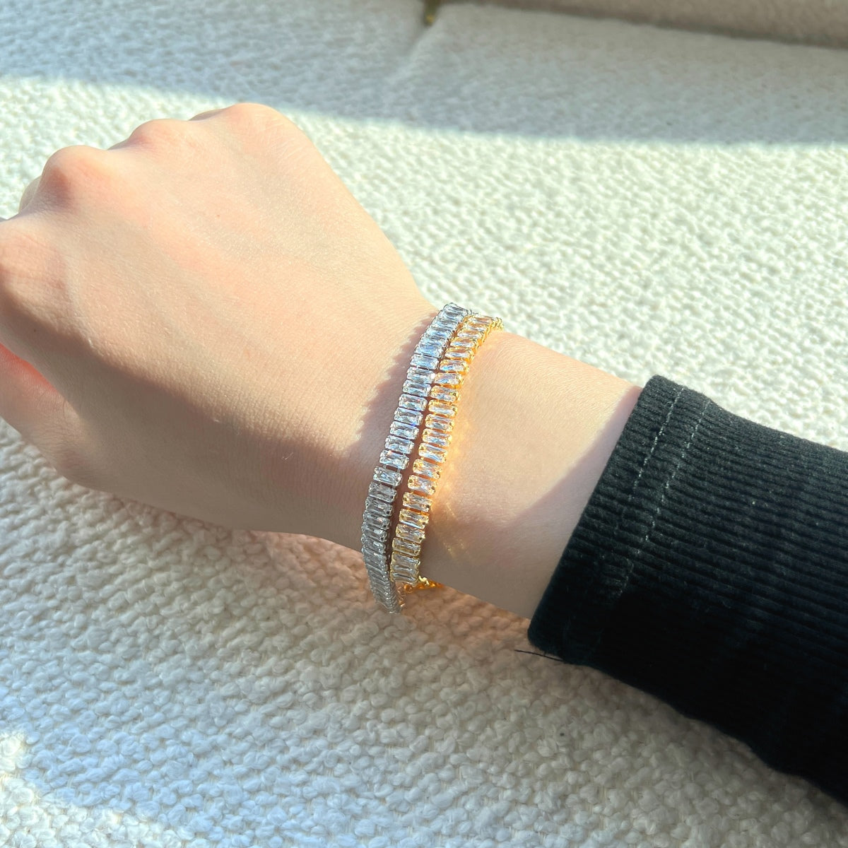 [Olivia Jewelry]Exquisite Emerald Cut Daily Bracelet