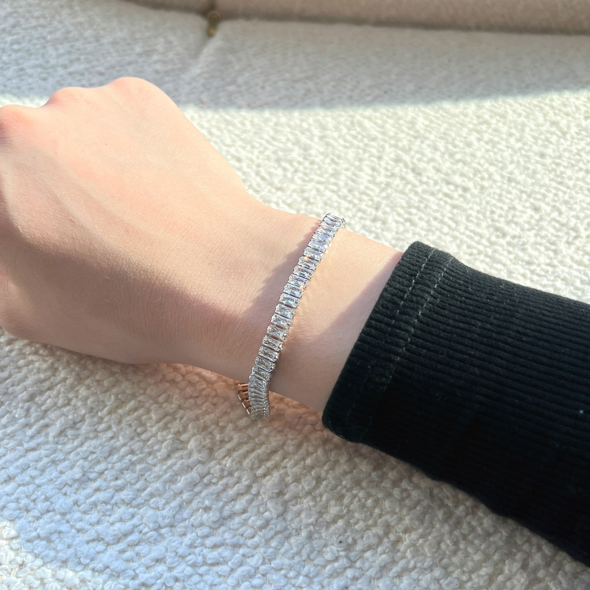 [Olivia Jewelry]Exquisite Emerald Cut Daily Bracelet
